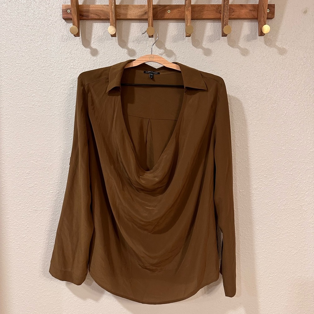 Eileen‎ Fisher Silk Crepe De Chine Blouse